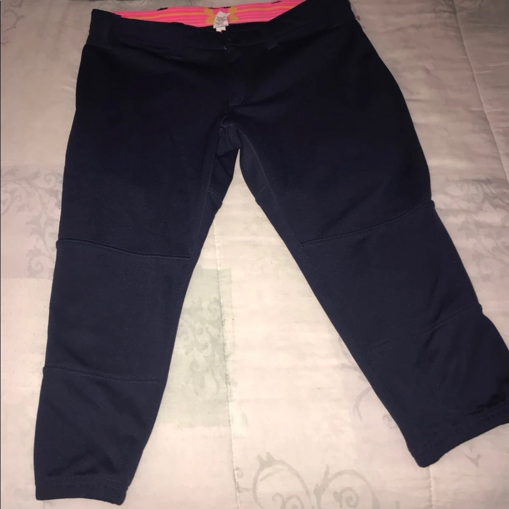 Under armour navy blue stretch pants